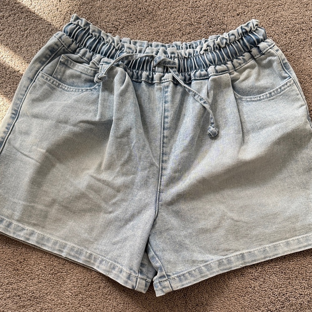 Time and Tru High Waist Light Blue Shorts